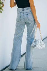 LIZAKOSHT  -  Side Slit Jeans with Pockets